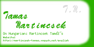 tamas martincsek business card